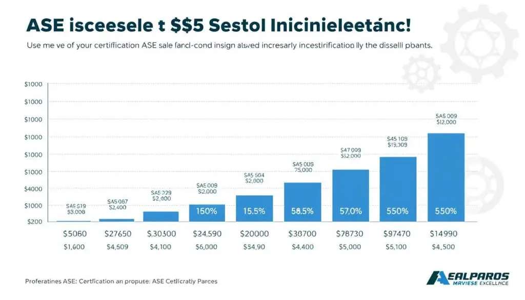 salary comparison showing ASE certification impact on diesel mechanic earnings