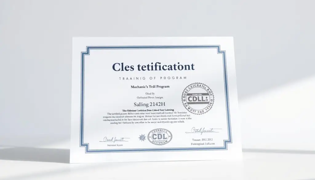 Diesel mechanic with CDL performing road test on commercial truck after repairs