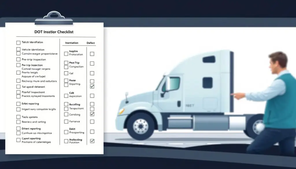 Driver completing detailed DVIR documentation showing proper post-trip inspection reporting procedures