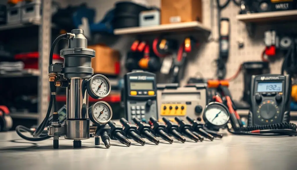 Complete diagnostic tool set for heavy-duty fuel system pressure testing