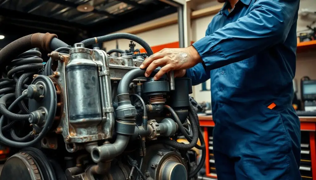 Diesel engine cooling system temperature ranges showing normal operation and overheating thresholds