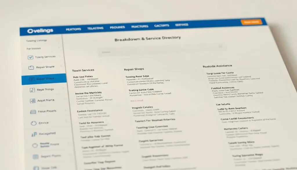 Infographic ranking truck breakdown service directories by ROI potential and lead quality metrics