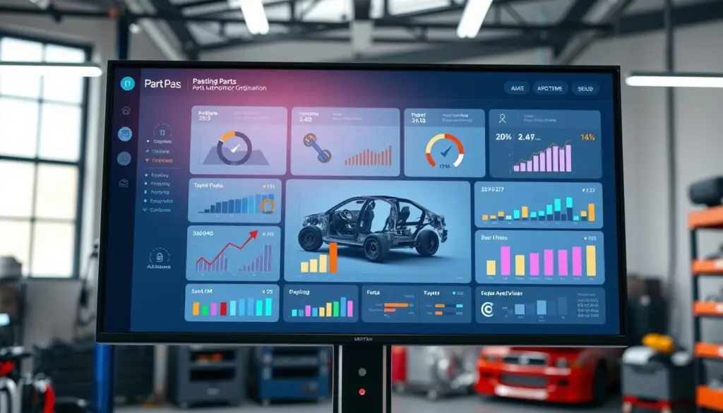 real-time parts tracking dashboard showing stock levels and reorder alerts