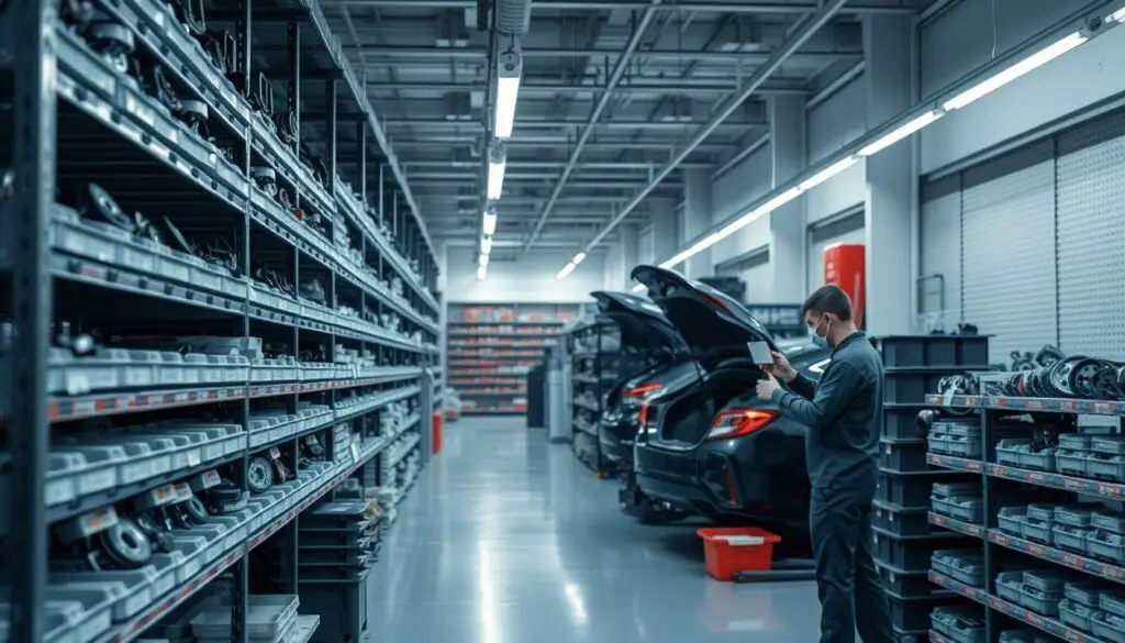 efficient parts inventory management system in automotive shop