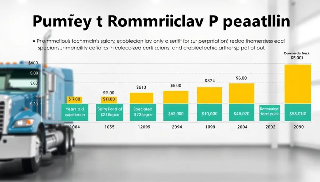 career progression timeline showing diesel mechanic salary growth