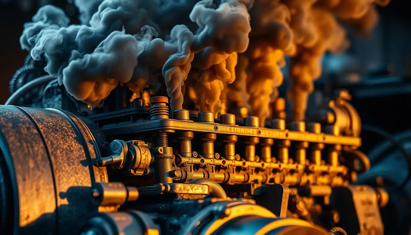 diesel engine smoking