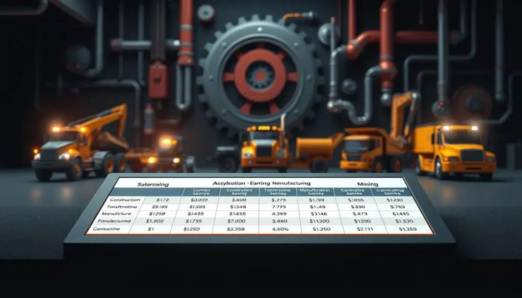 industry sector comparison for diesel mechanic salary levels