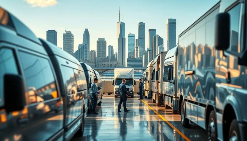 Fleet management software dashboard displaying vehicle maintenance schedules and service alerts