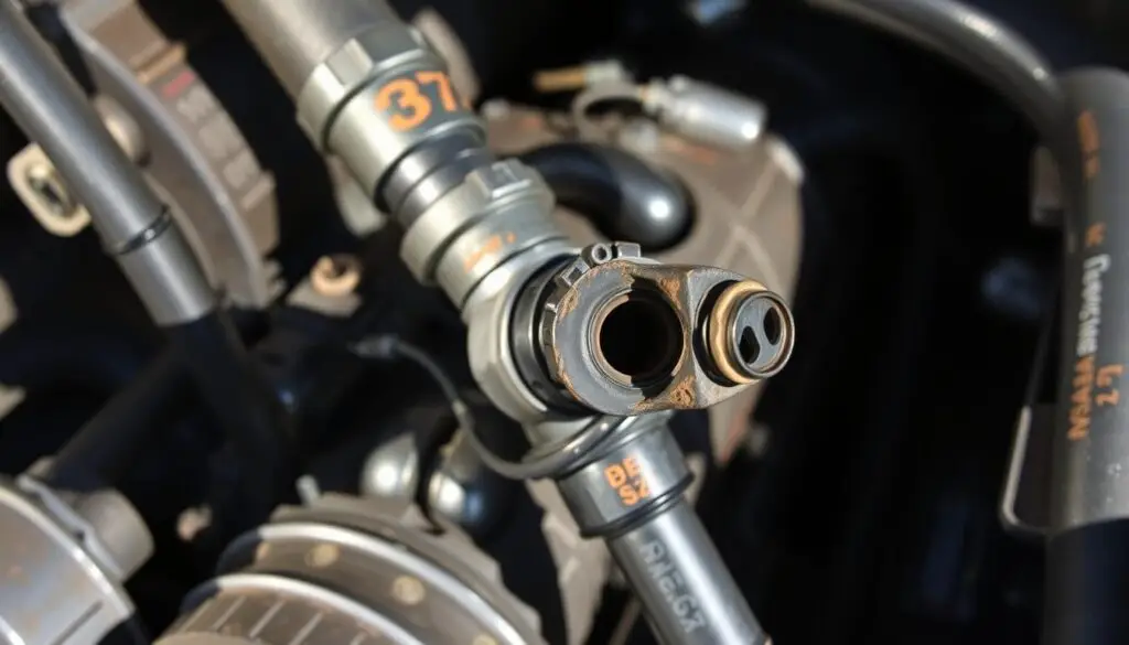 diesel engine showing fuel injector failure symptoms