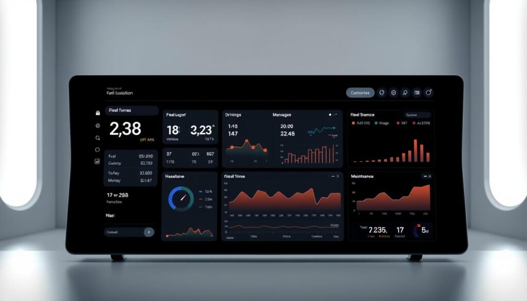 Integrated fleet management dashboard showing unified fuel data from telematics and fuel card systems