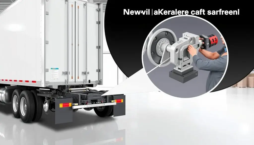 Driver demonstrating proper manual landing gear cranking technique with correct body position and gear selection