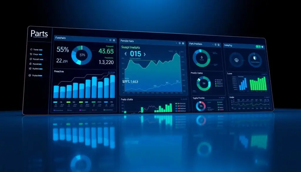 demand forecasting analytics dashboard showing predictive inventory trends