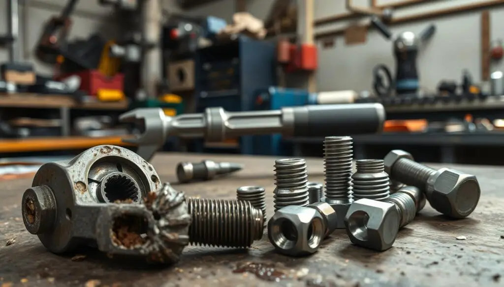 torque specification verification damage examples showing stripped threads and damaged fasteners