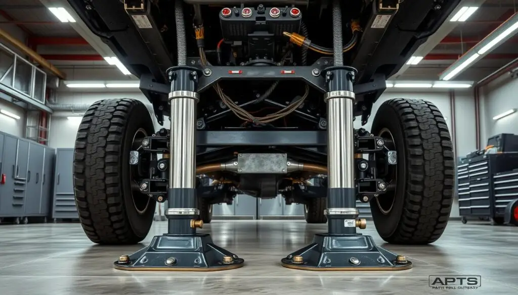 proper truck service jack positioning for commercial vehicle repair