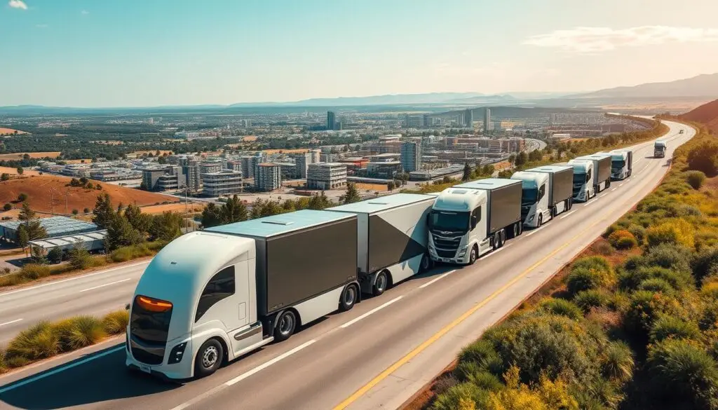 Fleet deployment map showing electric truck concentration in California Texas and Northeast regions