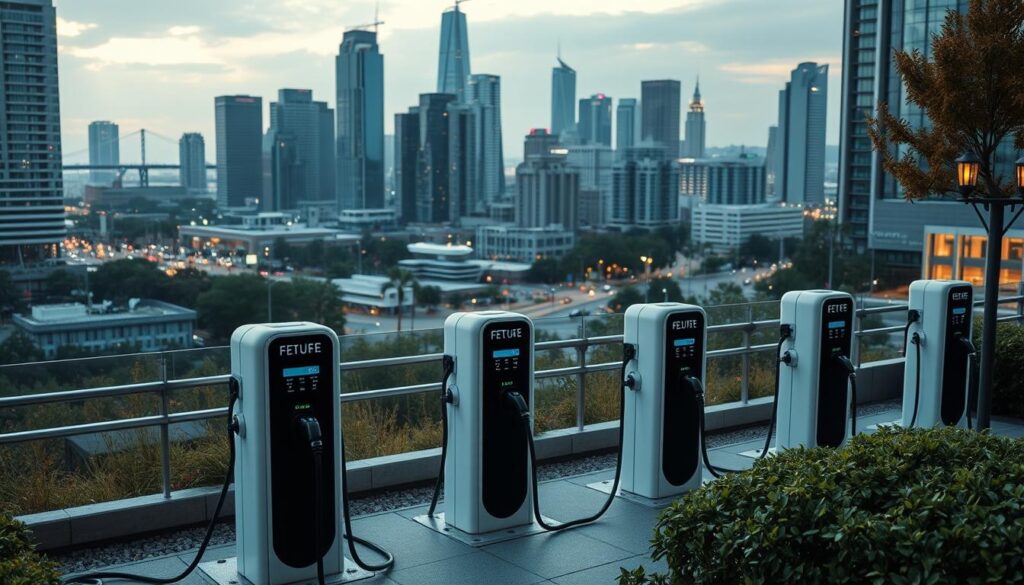 Electric vehicle charging station types for commercial fleet depot operations