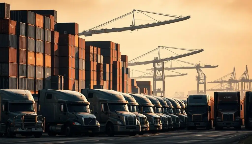 Correlation between freight market conditions and used truck pricing showing market recovery indicators