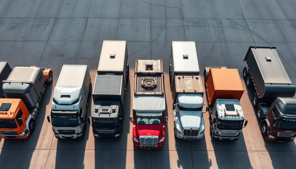Heavy-duty commercial truck pricing breakdown by weight class showing Class 7 and Class 8 value ranges