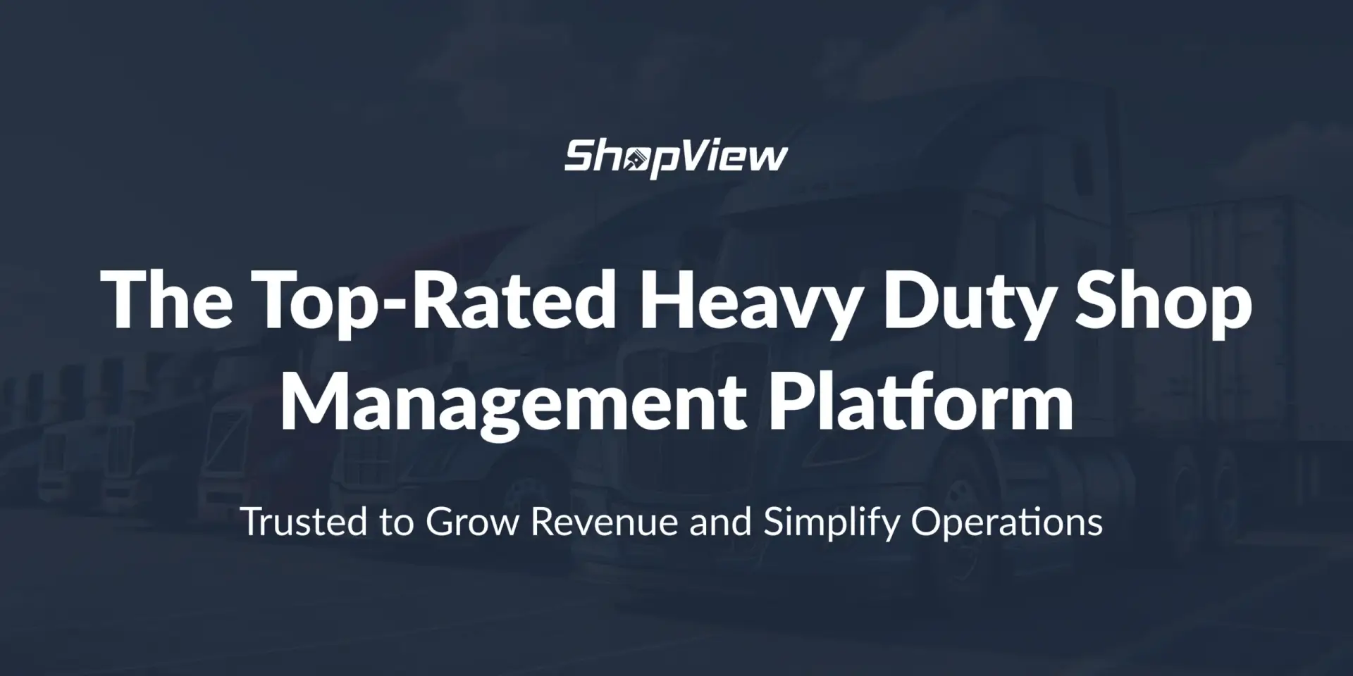 ShopView shop management features including work orders, parts, and invoicing workflow