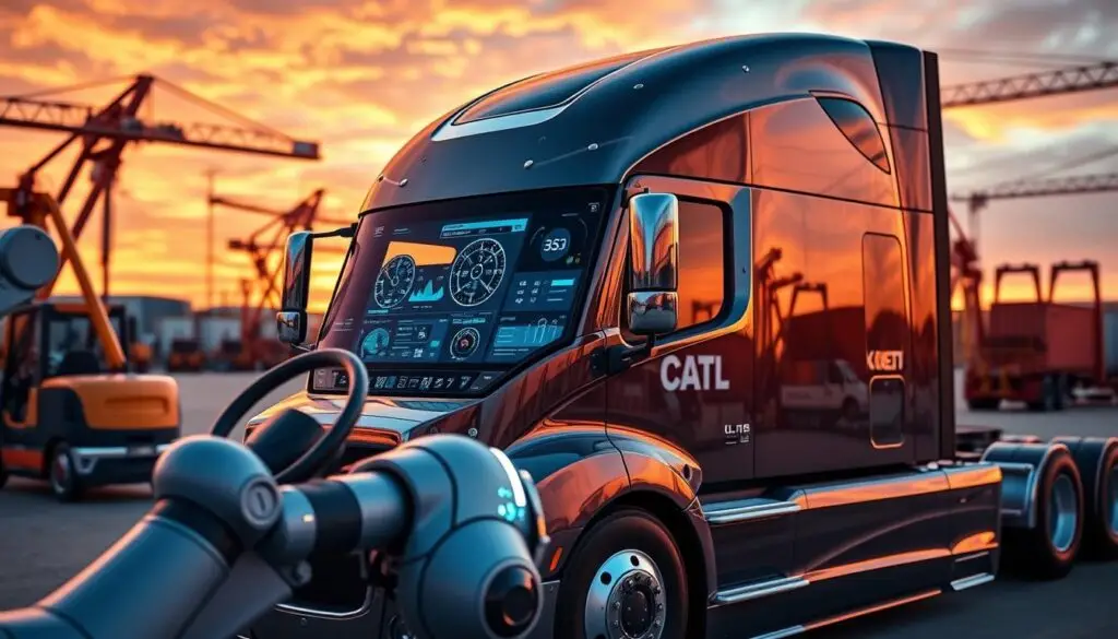 fleet manager accessing digital trucking magazine content on mobile device