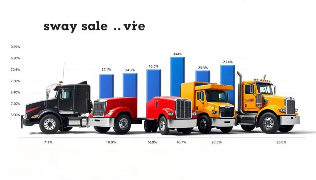 Comparative resale value retention analysis showing Class 8 sleepers, day cabs, and vocational trucks