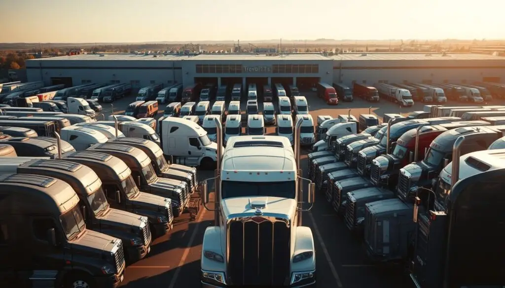 Pre-owned semi truck inventory levels across major US regions showing stabilized market conditions in 2025