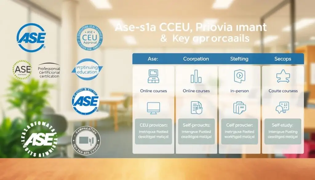 ASE-approved CEU providers and continuing education options