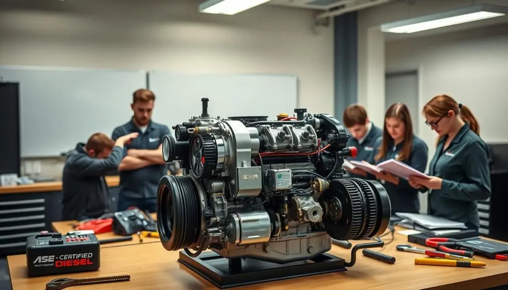 ASE certification test preparation for diesel engine systems