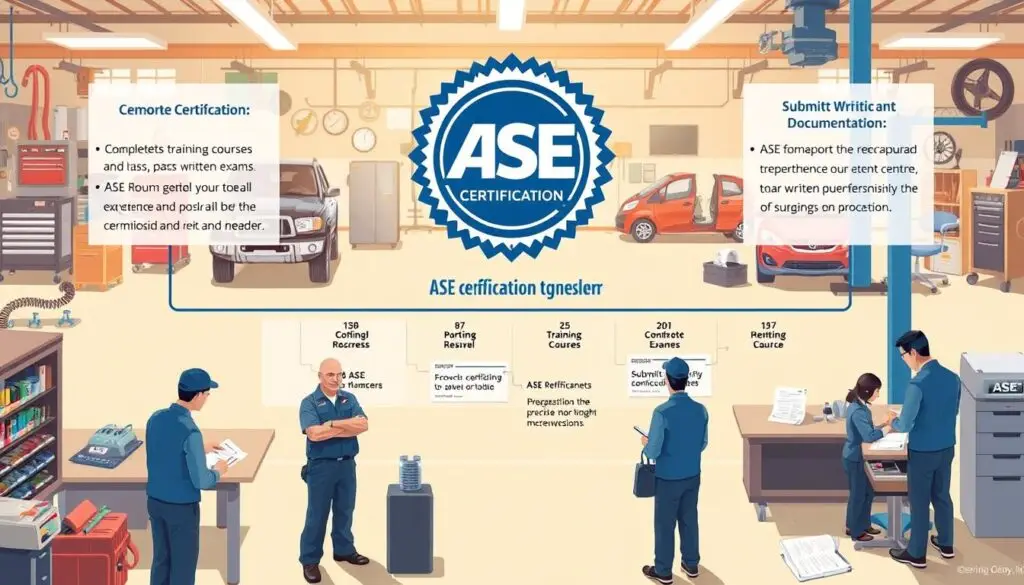 ASE certification recertification process for commercial vehicle technicians