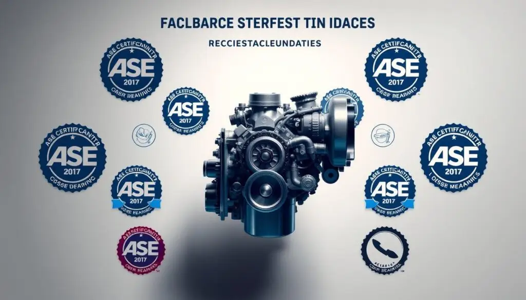 ASE certification standards for diesel mechanics showing T-series exam requirements