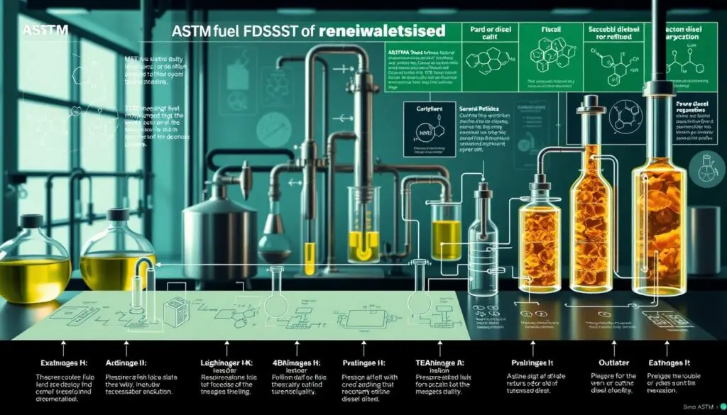 Comparison chart of ASTM D6751 biodiesel and D975 diesel fuel specifications