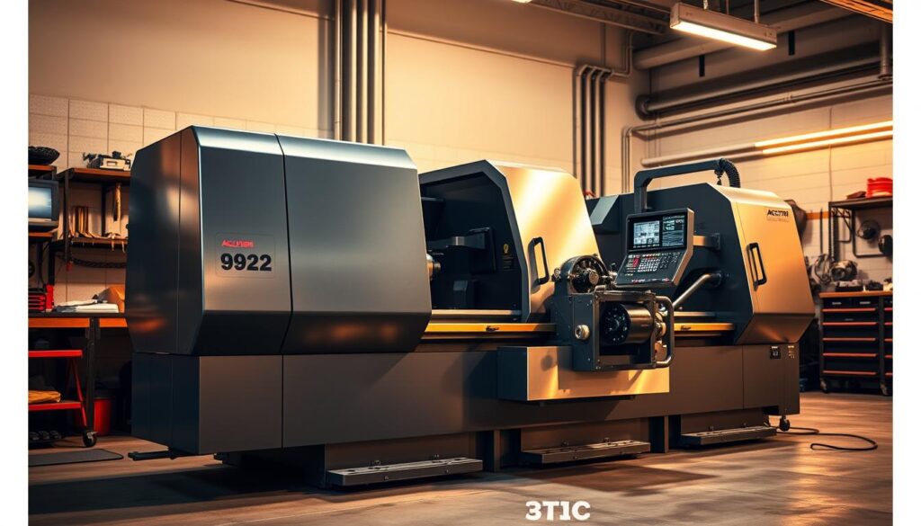 Accu-Turn 8922 combination brake lathe configured for disc rotor machining