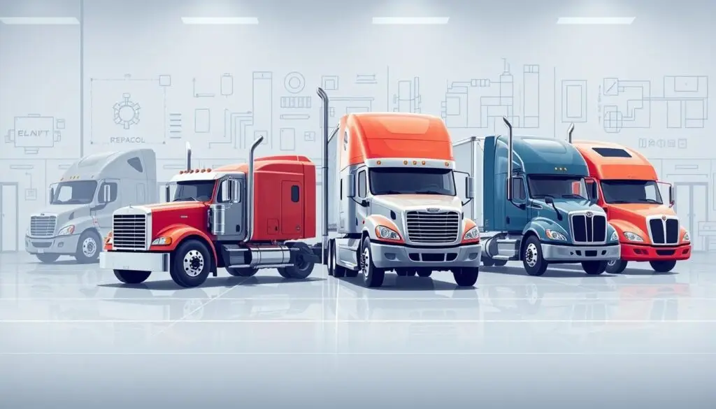 Diagram showing CDL classifications including Class A for tractor-trailers and combination vehicles, Class B for straight trucks and buses, and Class C for passenger and hazmat vehicles