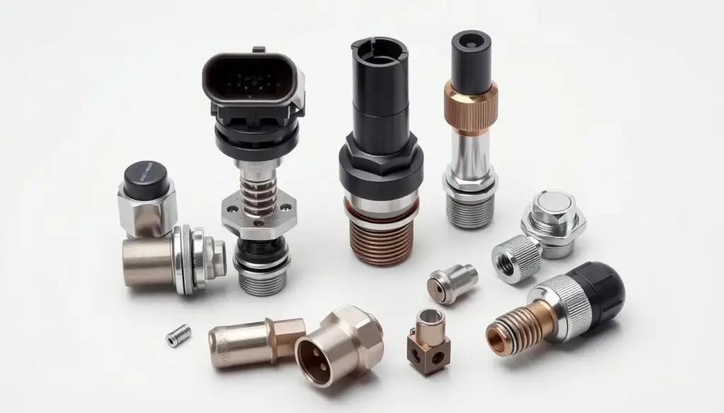 Common diesel engine sensors including MAF sensor and position sensors