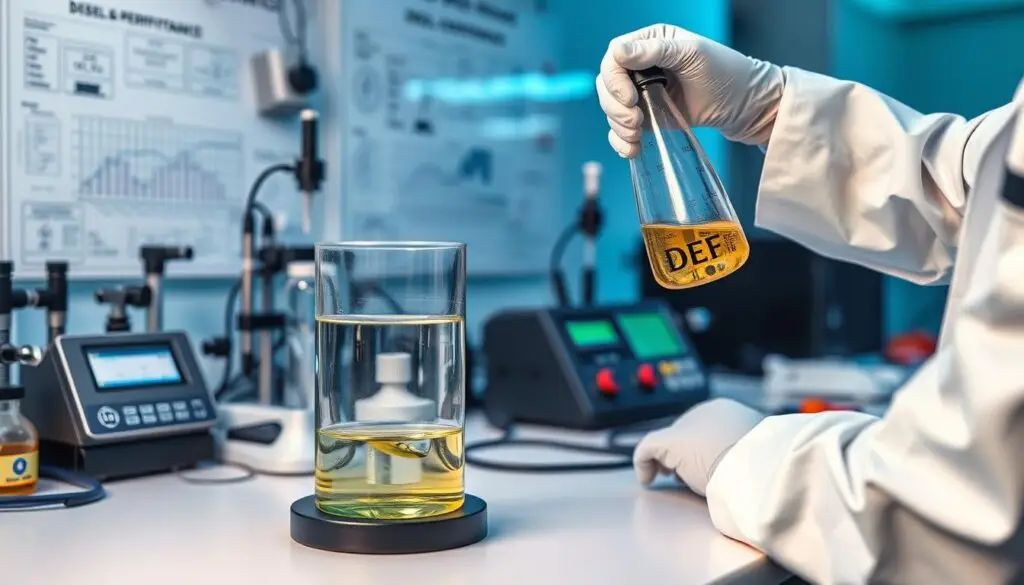 DEF quality testing with refractometer for diesel emissions diagnostics