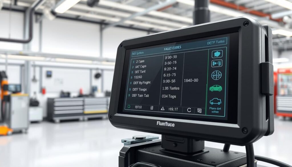 DEF tank level sensor and quality monitoring system diagnostic codes on service tool