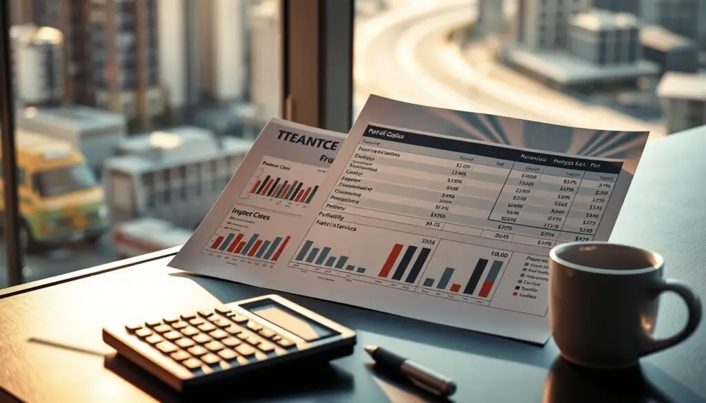 Financial analysis chart showing DOT inspection revenue streams and ROI timeline