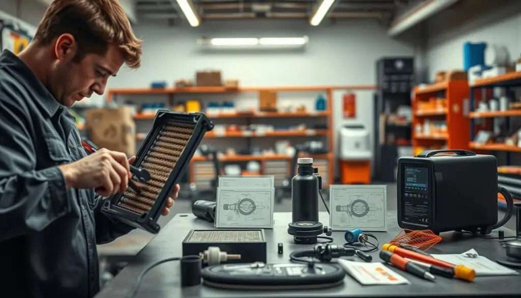 DPF cleaning methods comparison showing thermal, aqueous, and pneumatic cleaning approaches