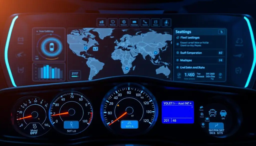 Fleet telematics dashboard showing DPF status, regeneration cycles, and backpressure readings