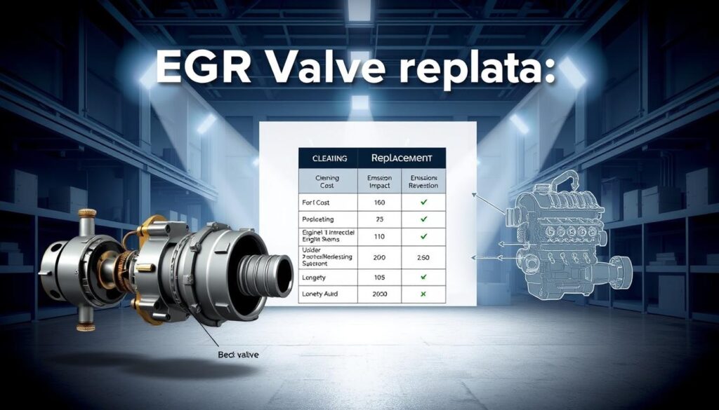 Damaged EGR valve showing replacement decision factors for diesel engines