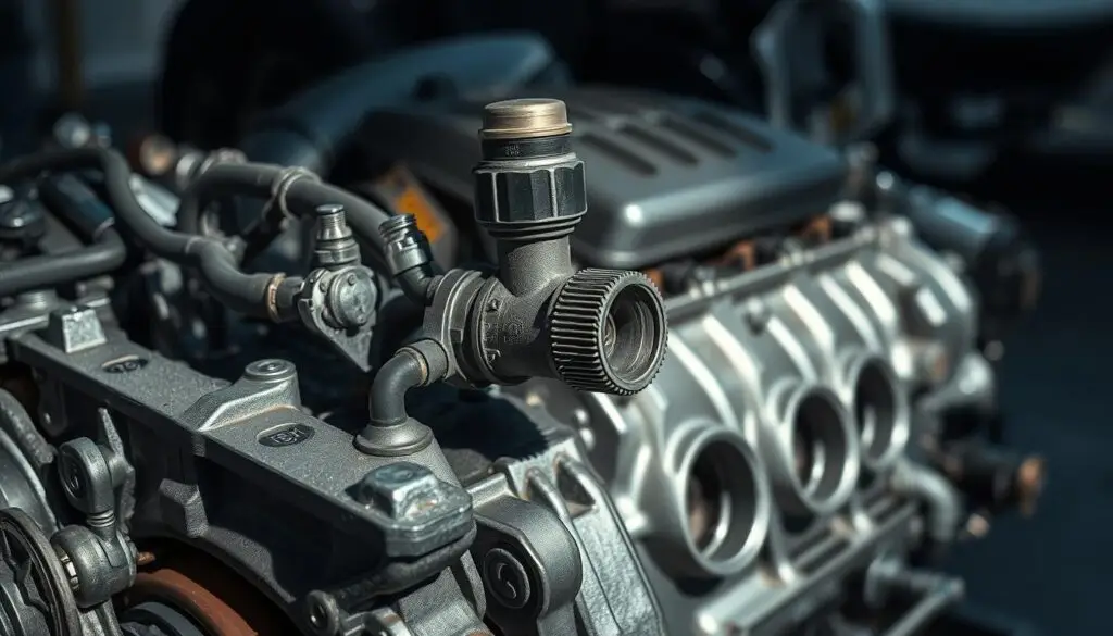 Tachometer showing RPM fluctuations during rough idle condition from EGR valve failure