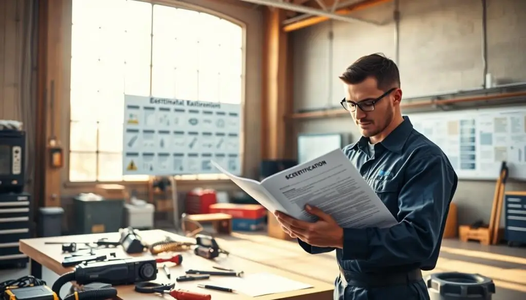 EV certification credentials and high-voltage safety training documentation for fleet technicians