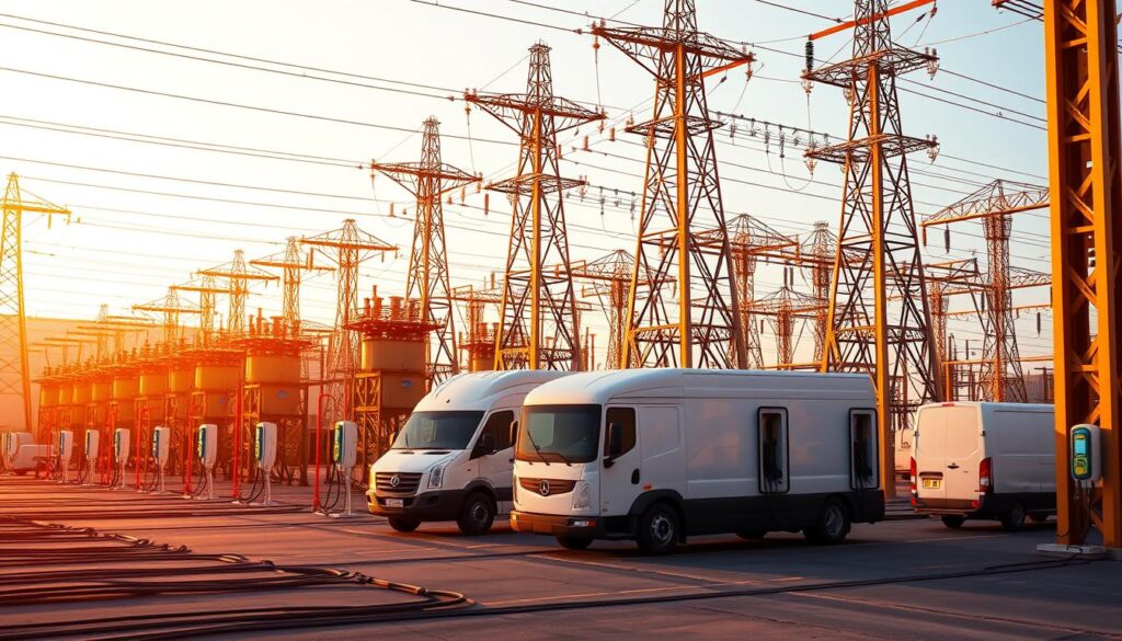 Electrical transformer and distribution equipment for commercial EV charging installation