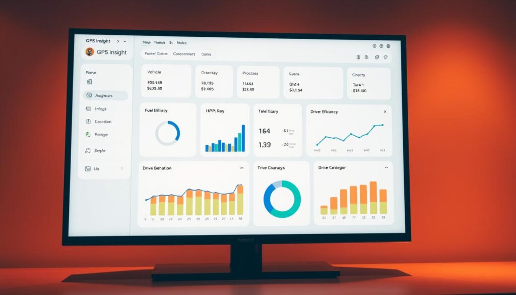 GPS Insight telematics dashboard interface designed for small to mid-size fleet operations