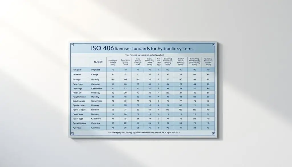 ISO 4406 cleanliness code chart showing particle count ranges for hydraulic fluid contamination measurement