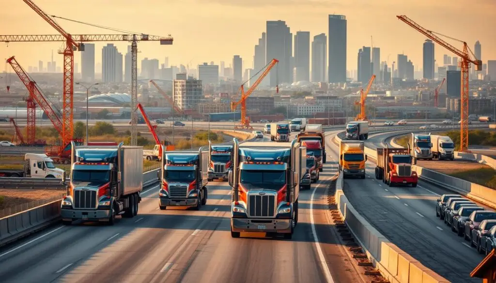 Graph showing IIJA infrastructure spending correlation with vocational truck demand in 2025