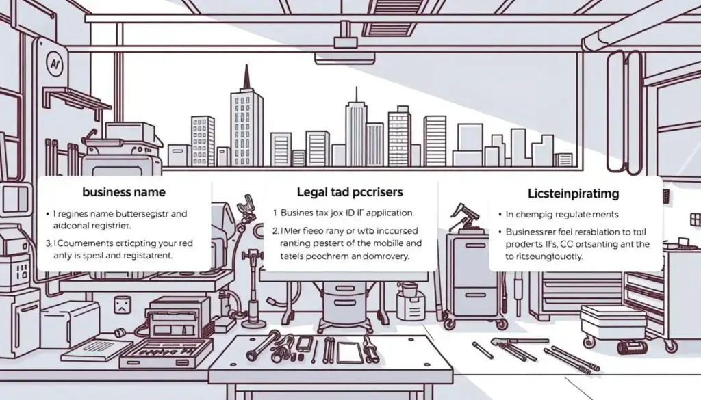 Business registration documents and LLC formation paperwork