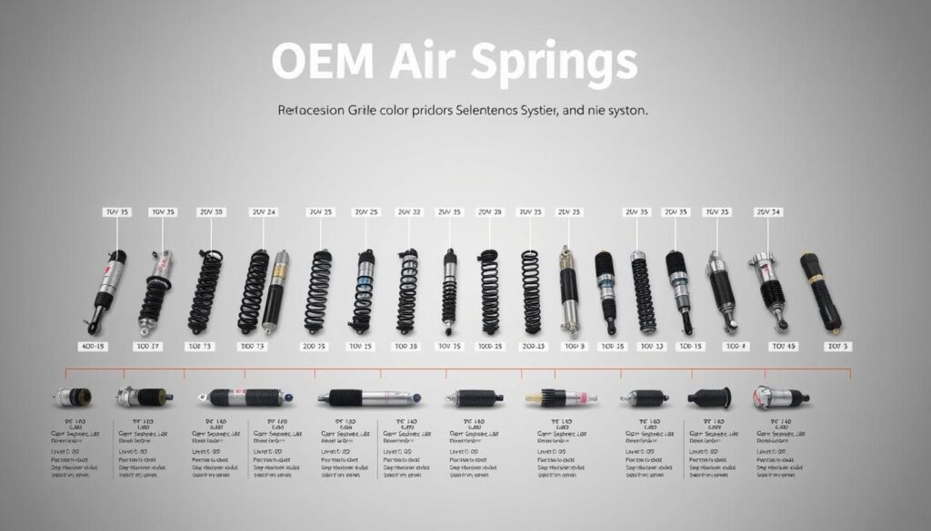 Selection guide comparing OEM and aftermarket air springs for trailer suspension systems