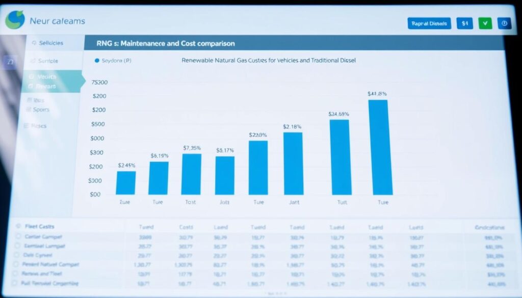 maintenance cost comparison showing RNG versus diesel service requirements