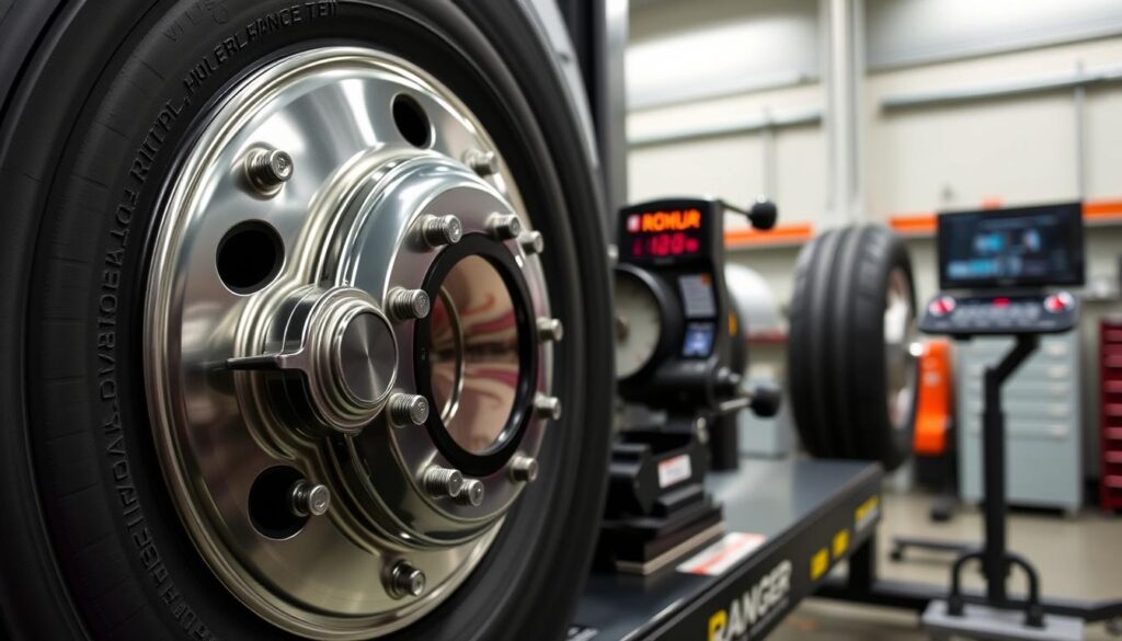 Ranger DST2420 heavy duty truck wheel balancer with cone kit